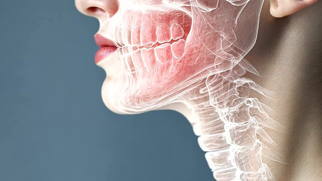 Difficulty Swallowing Symptom Woman Holding Throat