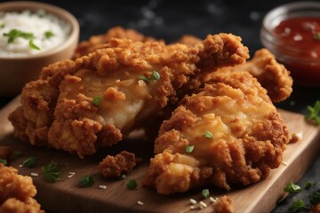 Crispy Fried Chicken Breast, Perfectly Crunchy and Flavorful | Generative AI