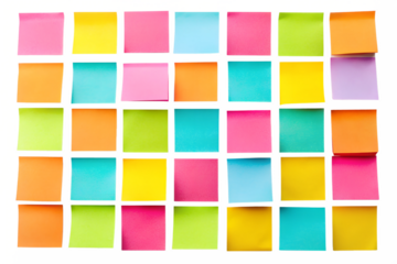 set of colorful sticky notes