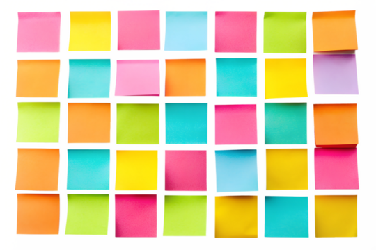 set of colorful sticky notes