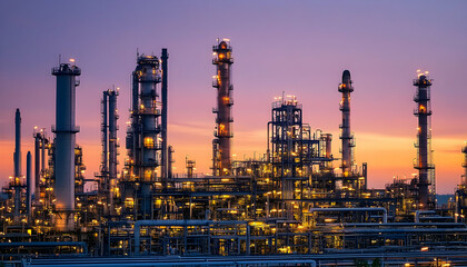 Industrial Oil Refinery Pipes: A Close-Up View of Energy Manufacturing AI Generated