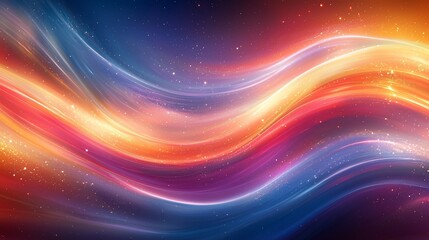 Abstract swirling light waves in vibrant colors, dynamic background, graphic design, suitable for wallpapers or digital art