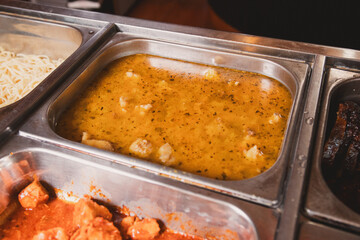 Soup to be served in a buffet restaurant.