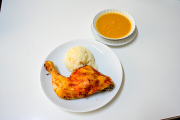 Chicken wings barbeque in a dish with BBQ grill sauce . Izgara tavuk kelebek sis kanat. Izgara tavuk sis, gogus.