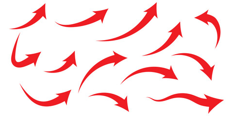 Curved arrow icons. curved arrows set. arrow symbol collection. vector