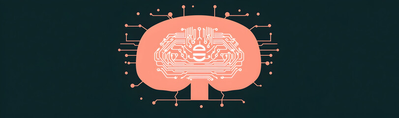 Innovative AI brain illustration symbolizing artificial intelligence and technological progress AI Generated