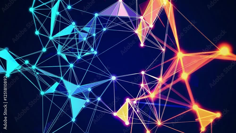Poster Abstract Connection Network with Colorful Lights and Nodes