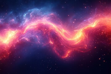 Obraz premium A vibrant cosmic scene depicting swirling colors in a galaxy.
