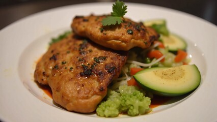 Pan-Seared Chicken Breast with Asian-Style Vegetable Medley