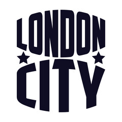 Vintage London city typography, t-shirt graphics, vectors