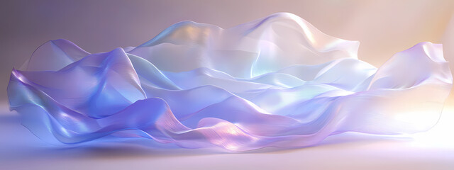 Dreamlike Translucent Veil Floating in Air
