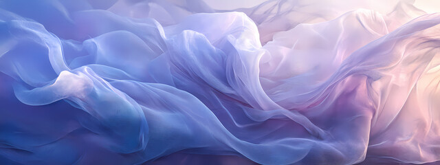 Fototapeta premium Dreamlike Translucent Veil Floating in Air