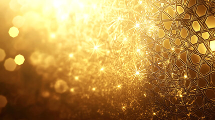 Golden Geometric Lattice with Sparkling Lights