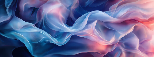 Fototapeta premium Colorful Silk Ribbons Floating in Space