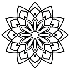 black and white flower vector
