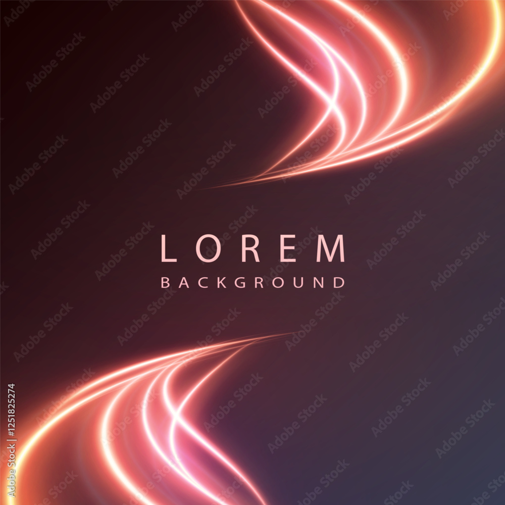 Poster Abstract effect of glowing sparks in motion with bright glow on black background. Effect of swirling movement of fire spark.