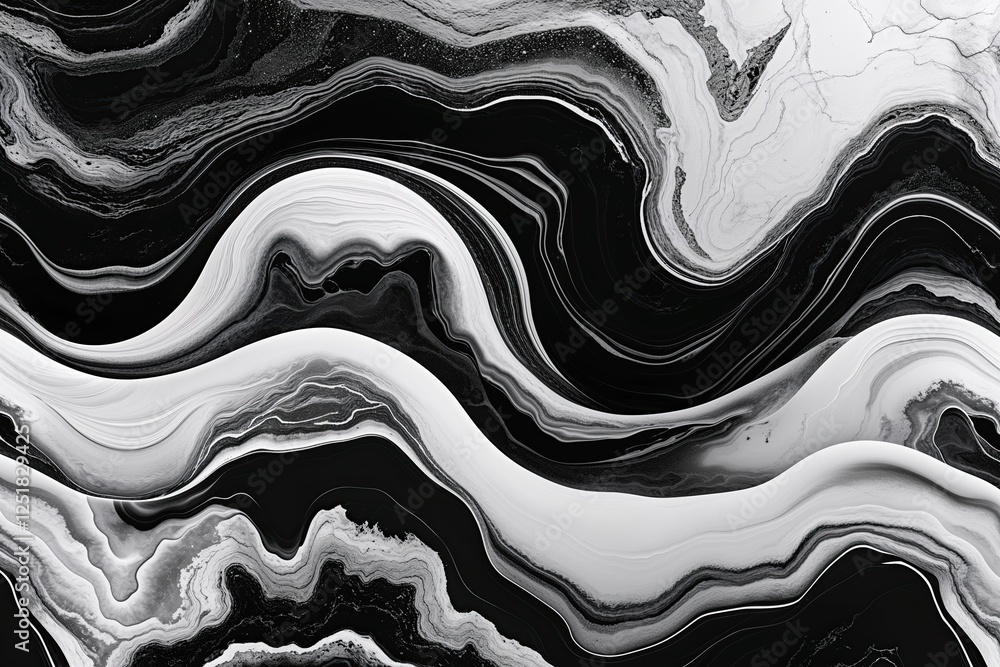 Poster monochrome abstract waves and marble gradient background soft fluid noise texture for digital projec