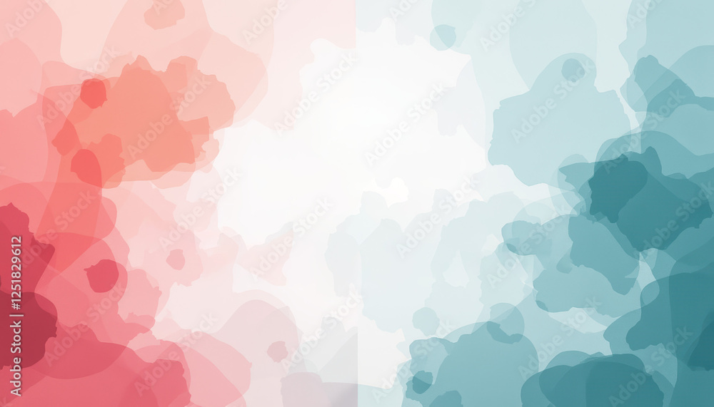 Aufkleber soft abstract background with a gradient of gentle red, white, and blue hues, creating a calming and
