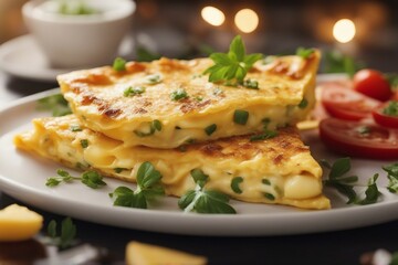 Delicious, Fluffy Omelet Made with Fresh Eggs | Generative AI
