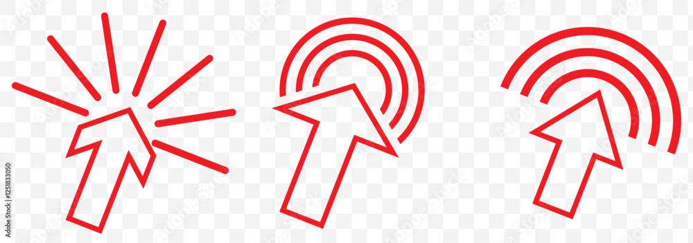 Poster click icon vector. pointer arrow sign and symbol. cursor icon. eps 10.