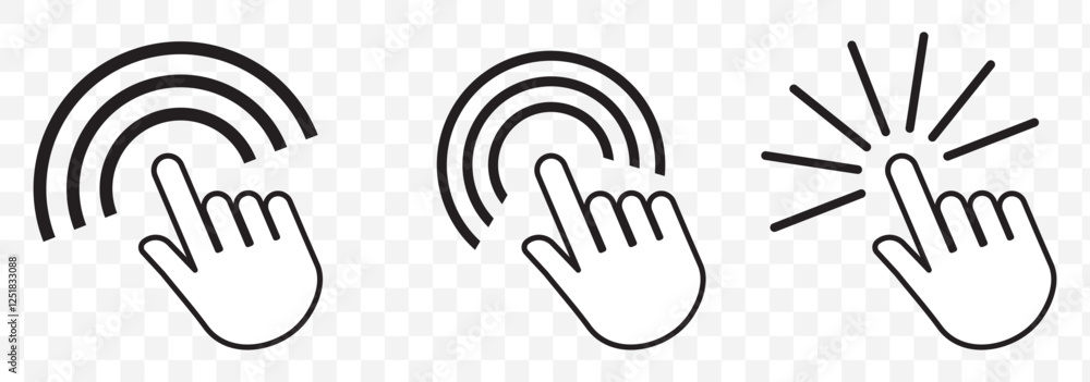 Poster click icon vector. pointer arrow sign and symbol. cursor icon. eps 10.
