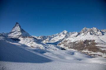 Fototapeta premium Hiking between Rotenboden and Riffelberg, Zermatt