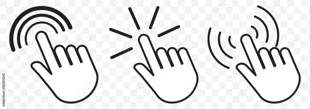 Poster click icon vector. pointer arrow sign and symbol. cursor icon. eps 10.