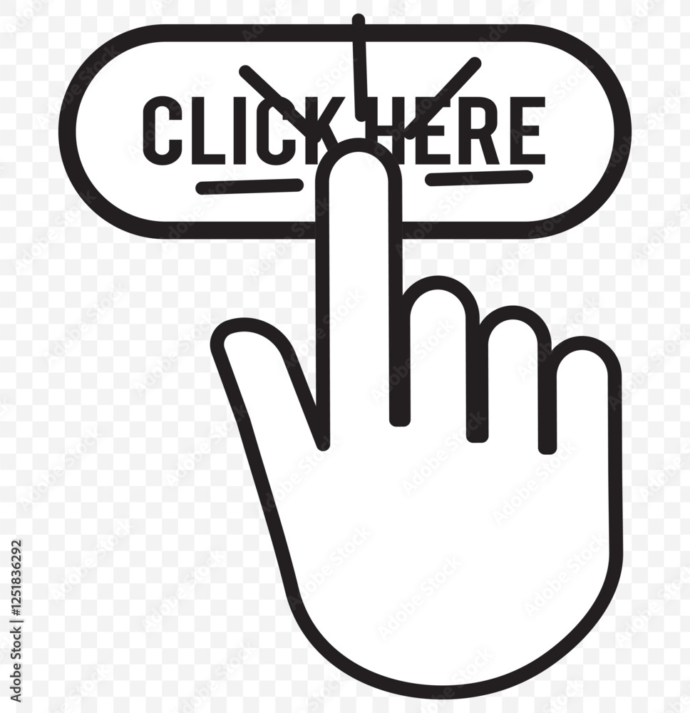 Poster click icon vector. pointer arrow sign and symbol. cursor icon. eps 10.