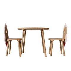 A table and two chairs in the form of a rocket. Furniture set. Rocket chairs. For the kitchen and children's room. Furniture for children.