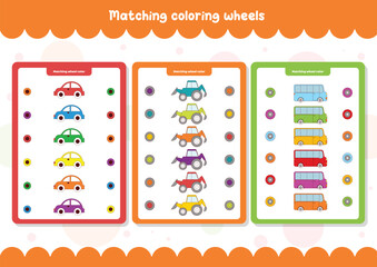 Color Matching Activity: Vehicles for Kids