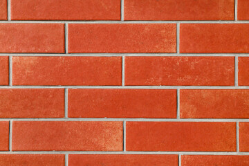 Texture of red brick wall as background