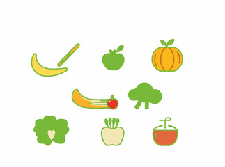 Health-conscious Food Icons Vector Set