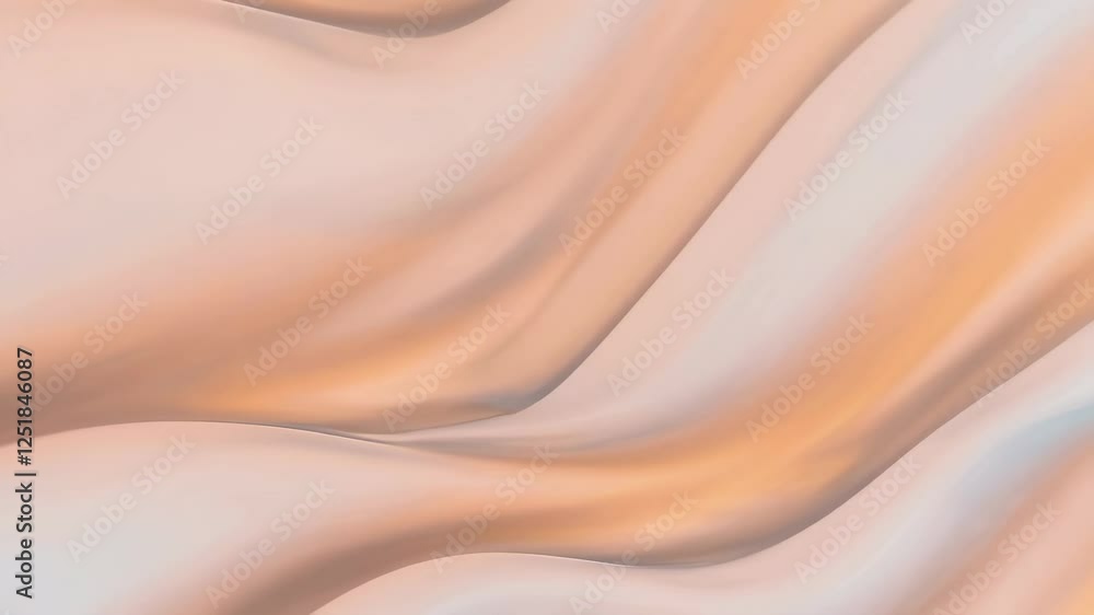 Aufkleber soft pastel fabric folds creating gentle curves, abstract background. tranquil and soothing design c