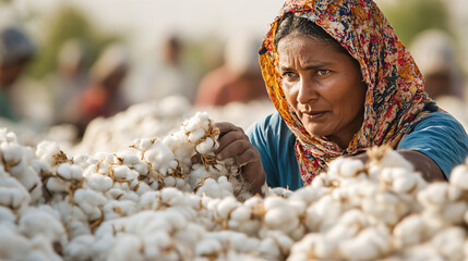 Fairtrade cotton being picked and processed during Fairtrade Fortnight, emphasizing the importance of fair practices in textiles.