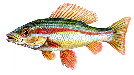 fish on white background