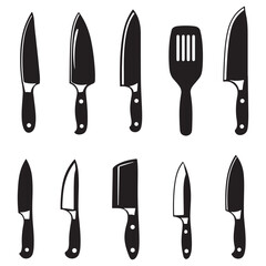 Sharp and Sleek: Knife Silhouette Vectors for Your Toolbox