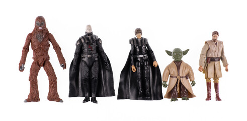 Naklejka premium Kazakhstan, Almaty February 7, 2025: Star Wars Saga character toy
