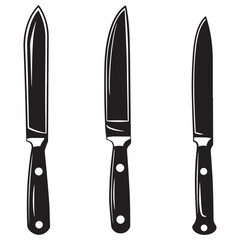 Minimalistic Knife Set Vector for Food-Related Art