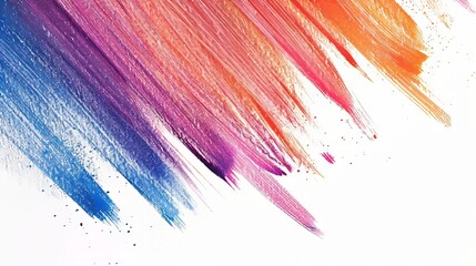 colored strokes on a white background with space for text.