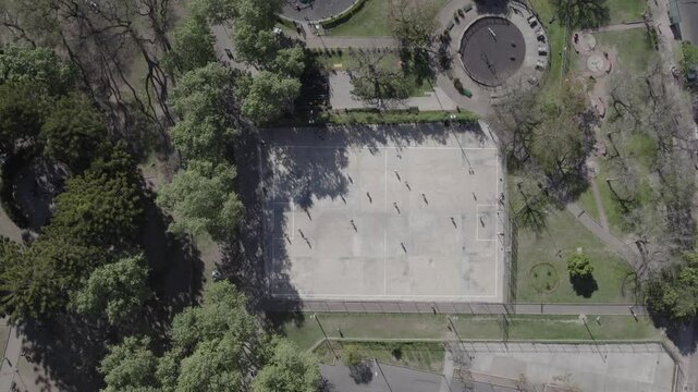 drone parque centenario cenital cielo