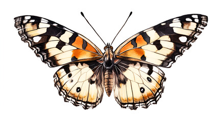 butterfly on white background AI generative 