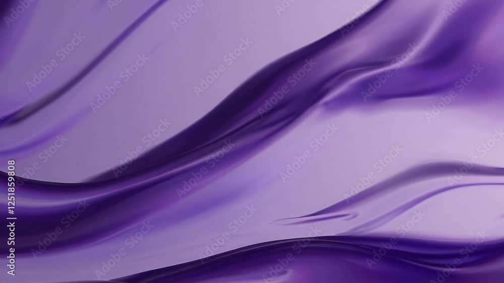 Poster abstract purple waves flowing texture, serene art design. modern fluid dynamics concept