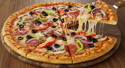 Delicious Pepperoni Pizza with Fresh Toppings – Perfect for Any Meal