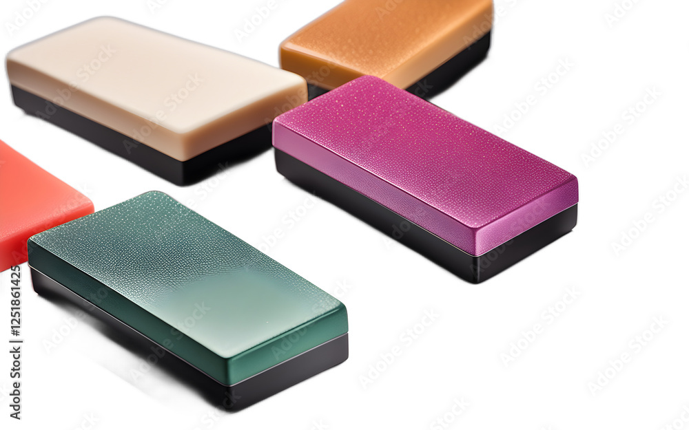 Aufkleber A stylish nail buffer block with four smoothing surfaces on a empty plain background