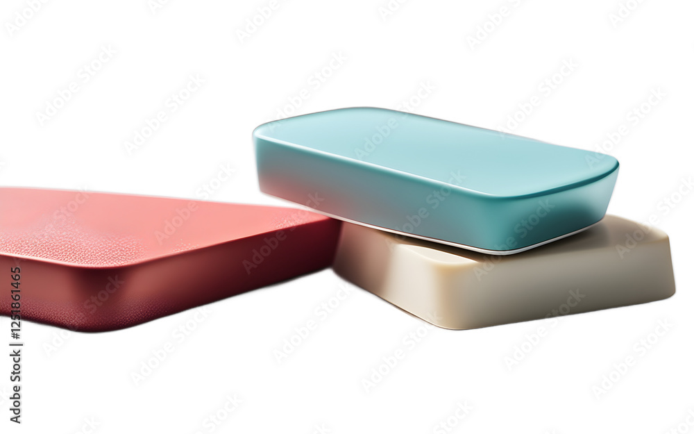Aufkleber A stylish nail buffer block with four smoothing surfaces on a empty plain background