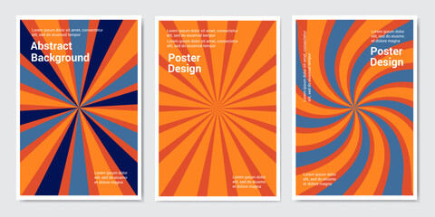 orange and blue sunburst background vector design. Creative illustration for poster, web, landing, page, cover, ad, greeting, card, promotion.