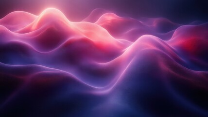 Obraz premium Abstract Surreal Landscape with Soft Waves and Ethereal Light Effects