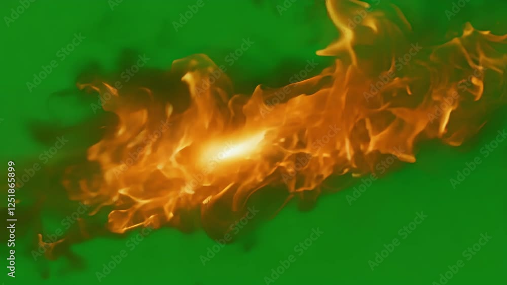 Aufkleber intense embers span outward creating dynamic patterns of energy and motion. green screen chromakey