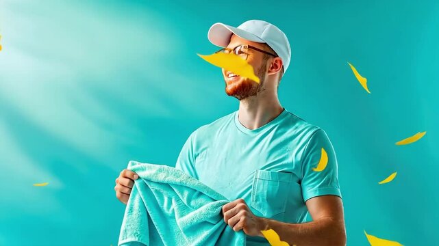 Fabric care symbols and clothing care guide infographic design