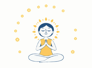 Mindfulness Practice for Emotional Wellness Vector